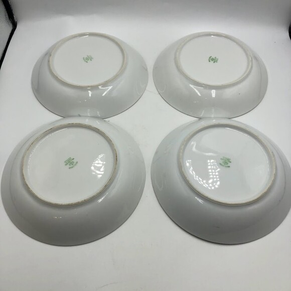 Vintage Meito China Made in Japan Set of 4 Soup Bowl Gold Trim Floral Pattern - Picture 7 of 14
